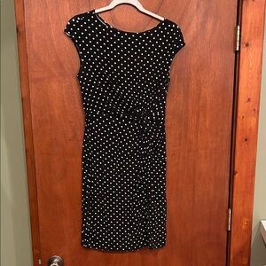 Merona polka dot twist waist jersey knit dress size S